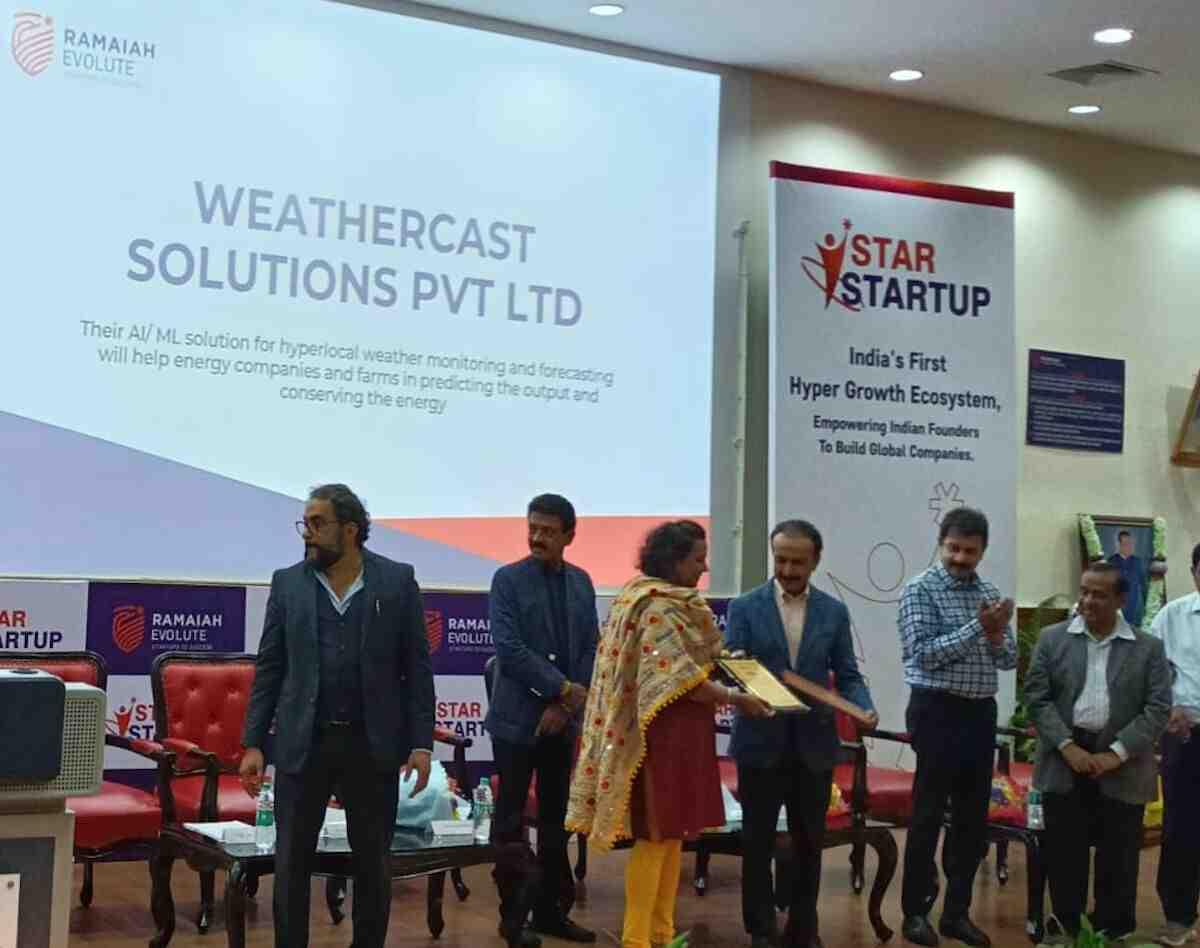 WeatherCast Solutions Recognized as a Star Startup by Ramaiah Evolute
